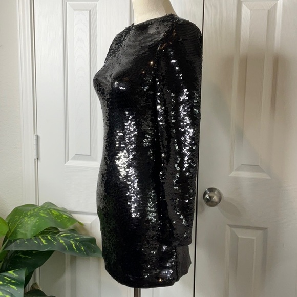 Frame Women’s Open-back Sequin Knit Mini Dress Size XS - Picture 3 of 15